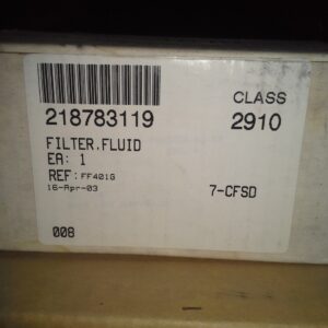 Filter, fluid, 1/4" NPT in/out, glass bowl, sintered filter