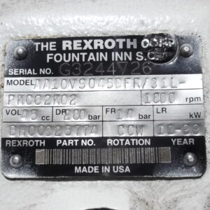 Pump, Hydraulic, Axial Piston, Tandem