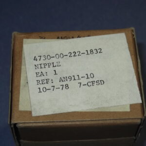 Fitting, nipple, 1.25" NPT, 2.35" long w/hex, stainless steel