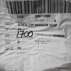 Capscrew, Hex Head, 1/4" x 3/8", UNC-20, Grade 8, Yellow