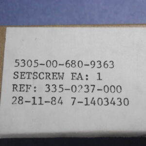 Setscrew, Allen drive, #4-40 x 1/4"
