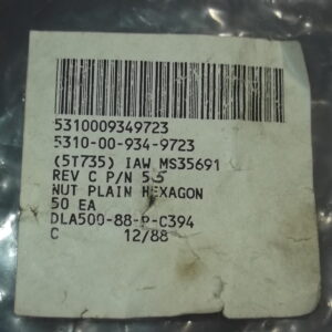 Nut, hex, stainless steel, 5/8”-18 UNF, thin profile