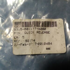 Pin, Quick Release, 5/16" x 2-5/16" effective
