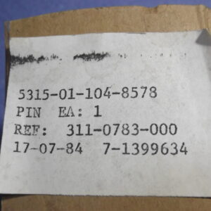 Pin, Straight, Headless, 1/8" x 1/4", steel comp 303 overall