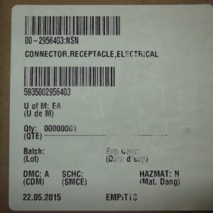 Connector, receptacle, electrical, 2 pin, slave